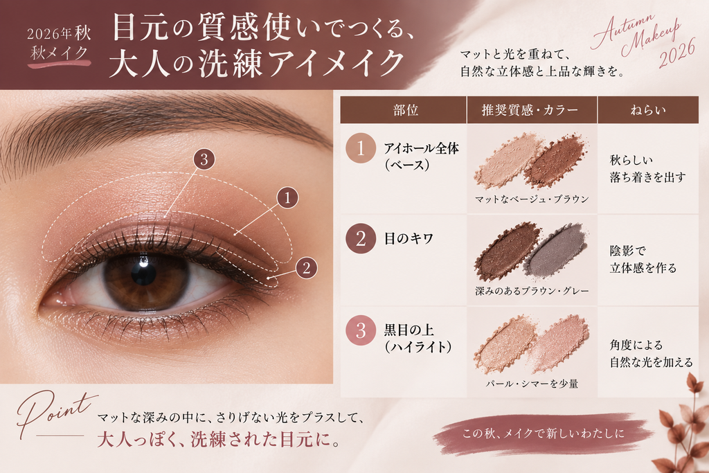大人の洗練秋アイメイク術